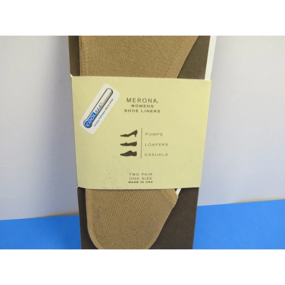 Target Merona Womens Shoe Liners Tan Nude Shoe Size 4-10 Two Pairs NEW